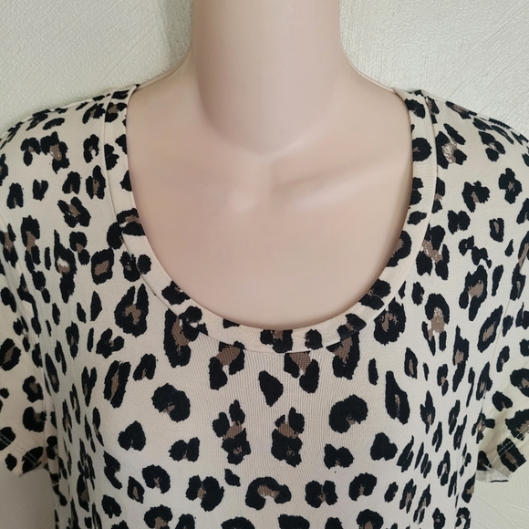 Time and Tru Leopard Brown Print Bodycon Maternity Dress Size Women Maternity L - Picture 7 of 12